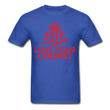 "Keep Calm and Love Your Chemist" (red) - Men's T-Shirt royal blue / S - LabRatGifts - 6