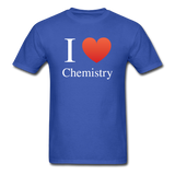 "I ♥ Chemistry" (white) - Men's T-Shirt royal blue / S - LabRatGifts - 8
