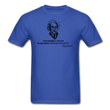 "Albert Einstein: Knowledge Quote" - Men's T-Shirt royal blue / S - LabRatGifts - 8
