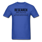 "Research" (black) - Men's T-Shirt royal blue / S - LabRatGifts - 10