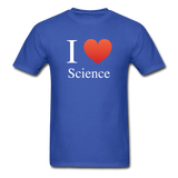 "I ♥ Science" (white) - Men's T-Shirt royal blue / S - LabRatGifts - 7