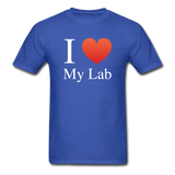 "I ♥ My Lab" (white) - Men's T-Shirt royal blue / S - LabRatGifts - 7