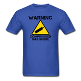 "Warning Compressed Gas Inside" - Men's T-Shirt royal blue / S - LabRatGifts - 8