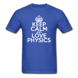 "Keep Calm and Love Physics" (white) - Men's T-Shirt royal blue / S - LabRatGifts - 3
