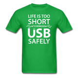 "Life is too Short" (white) - Men's T-Shirt bright green / S - LabRatGifts - 8