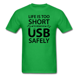 "Life is too Short" (black) - Men's T-Shirt bright green / S - LabRatGifts - 11