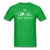 "In Science We Trust" (white) - Men's T-Shirt bright green / S - LabRatGifts - 9