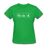 "ThInK" (white) - Women's T-Shirt bright green / S - LabRatGifts - 5