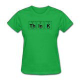 "ThInK" (black) - Women's T-Shirt bright green / S - LabRatGifts - 6