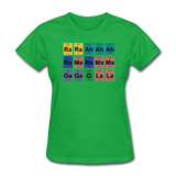 "Lady Gaga Periodic Table" - Women's T-Shirt bright green / S - LabRatGifts - 7