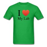 "I ♥ My Lab" (black) - Men's T-Shirt bright green / S - LabRatGifts - 7