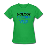 "World's Best Biology Teacher" - Women's T-Shirt bright green / S - LabRatGifts - 8