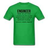 "Engineer" (black) - Men's T-Shirt bright green / S - LabRatGifts - 8