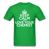 "Keep Calm and Love Your Chemist" (white) - Men's T-Shirt bright green / S - LabRatGifts - 2