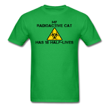 "My Radioactive Cat has 18 Half-Lives" - Men's T-Shirt bright green / S - LabRatGifts - 8