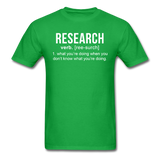 "Research" (white) - Men's T-Shirt bright green / S - LabRatGifts - 11