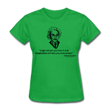 "Albert Einstein: Logic Quote" - Women's T-Shirt bright green / S - LabRatGifts - 7