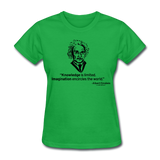 "Albert Einstein: Knowledge Quote" - Women's T-Shirt bright green / S - LabRatGifts - 7
