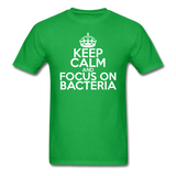 "Keep Calm and Focus On Bacteria" (white) - Men's T-Shirt bright green / S - LabRatGifts - 2