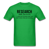 "Research" (black) - Men's T-Shirt bright green / S - LabRatGifts - 7