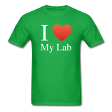 "I ♥ My Lab" (white) - Men's T-Shirt bright green / S - LabRatGifts - 8