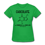 "Chocolate" - Women's T-Shirt bright green / S - LabRatGifts - 8