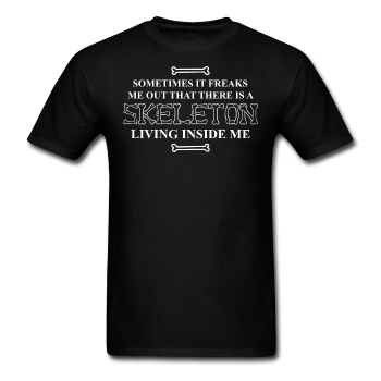 "Skeleton Inside Me" - Men's T-Shirt black / S - LabRatGifts - 1