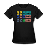 "Lady Gaga Periodic Table" - Women's T-Shirt black / S - LabRatGifts - 1