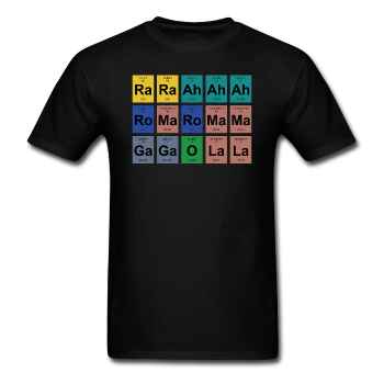 "Lady Gaga Periodic Table" - Men's T-Shirt black / S - LabRatGifts - 1