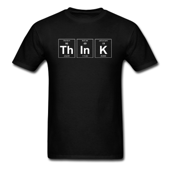 "ThInK" (white) - Men's T-Shirt black / S - LabRatGifts - 1