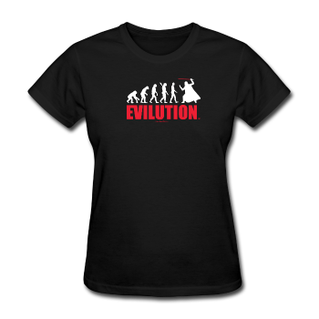 "Evilution" - Women's T-Shirt black / S - LabRatGifts - 1