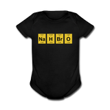 "NaH BrO" - Baby Short Sleeve One Piece black / Newborn - LabRatGifts - 1