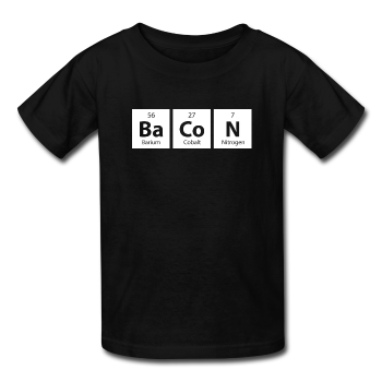 "BaCoN" - Kids' T-Shirt black / XS - LabRatGifts - 1