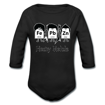 "Heavy Metals" - Baby Long Sleeve One Piece black / 6 months - LabRatGifts - 1