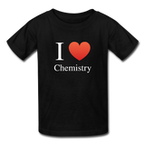 "I ♥ Chemistry" (white) - Kids' T-Shirt black / XS - LabRatGifts - 1
