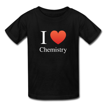 "I ♥ Chemistry" (white) - Kids' T-Shirt black / XS - LabRatGifts - 1