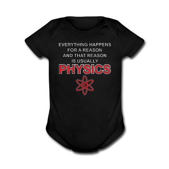 "Everything Happens for a Reason" - Baby Short Sleeve One Piece black / Newborn - LabRatGifts - 1