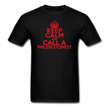 "Keep Calm and Call A Phlebotomist" (red) - Men's T-Shirt black / S - LabRatGifts - 13