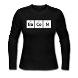 "BaCoN" - Women's Long Sleeve T-Shirt black / S - LabRatGifts - 1