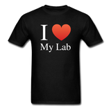 "I ♥ My Lab" (white) - Men's T-Shirt black / S - LabRatGifts - 1