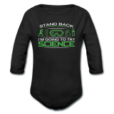 "Stand Back" - Baby Long Sleeve One Piece black / 6 months - LabRatGifts - 1