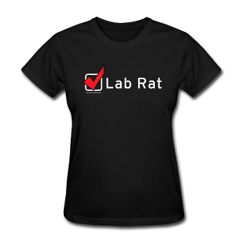 "Lab Rat, Check" - Women's T-Shirt black / S - LabRatGifts - 1