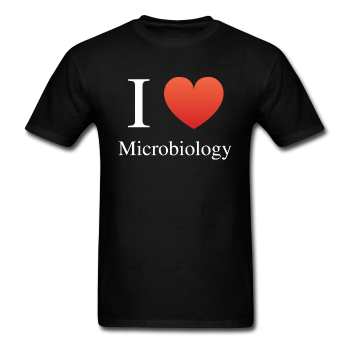 "I ♥ Microbiology" (white) - Men's T-Shirt black / S - LabRatGifts - 1