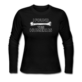 "I Found this Humerus" - Women's Long Sleeve T-Shirt black / S - LabRatGifts - 4
