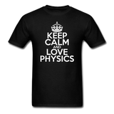 "Keep Calm and Love Physics" (white) - Men's T-Shirt black / S - LabRatGifts - 11