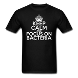 "Keep Calm and Focus On Bacteria" (white) - Men's T-Shirt black / S - LabRatGifts - 11