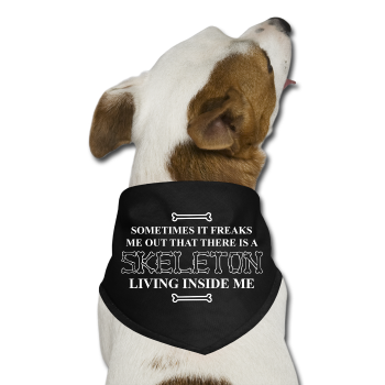 "Skeleton Inside Me" - Dog Bandana black / One size - LabRatGifts