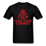 "Keep Calm and Love Your Chemist" (red) - Men's T-Shirt black / S - LabRatGifts - 13