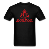 "Keep Calm and Love Your Microbiologist" (red) - Men's T-Shirt black / S - LabRatGifts - 13