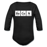 "BaCoN" - Baby Long Sleeve One Piece black / 6 months - LabRatGifts - 1